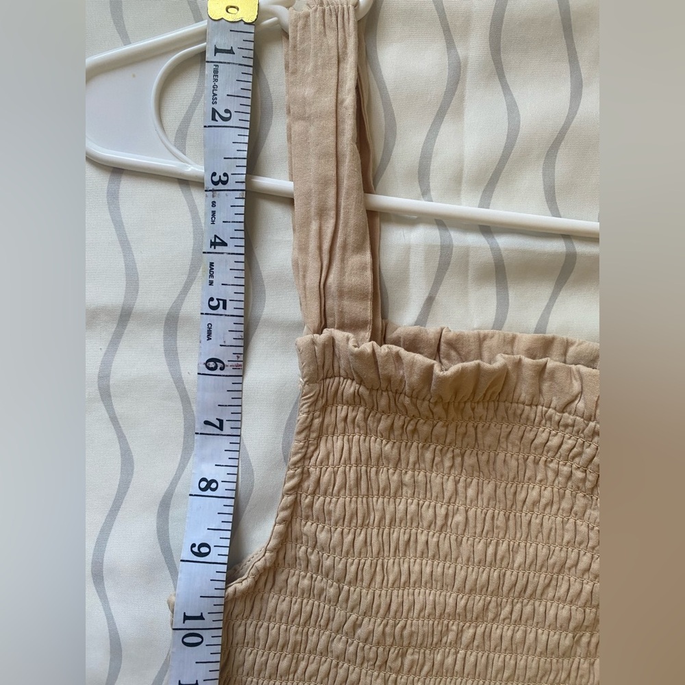 Wild Fable Tan Smocked Ruffled Sundress - Picture 7 of 9
